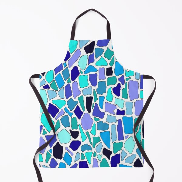 Item preview, BLUE GLASS MOSAIC WHITE BACKGROUND designed and sold by MELTBBROSE.