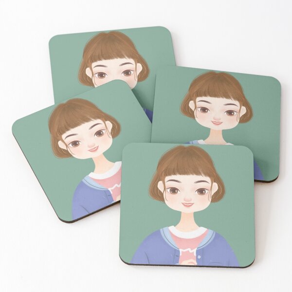 Item preview, Beautiful adorable girl drawing with short brown hair designed and sold by chicsignzodiac.
