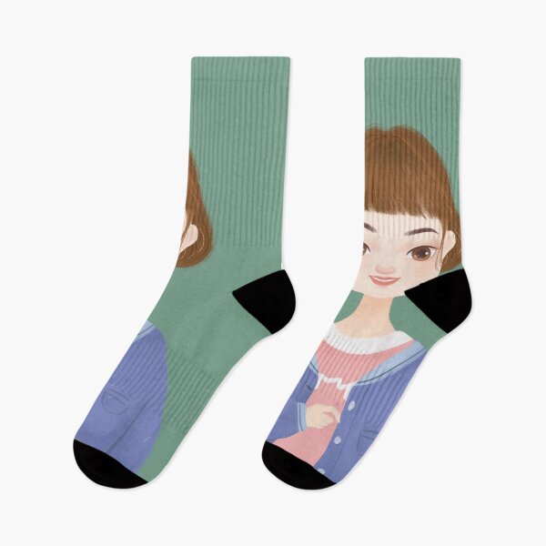 Item preview, Beautiful adorable girl drawing with short brown hair designed and sold by chicsignzodiac.