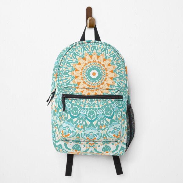 Item preview, Orange and Turquoise Clarity Mandala designed and sold by Kelly Dietrich Mandala & Fractal Art.