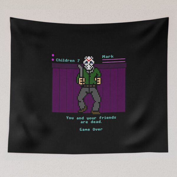 Item preview, 1989 Video Game Scary Movie Hockey Mask - You and your friends are dead - Slasher Movie - Halloween and Horror designed and sold by jacob-jendrey.