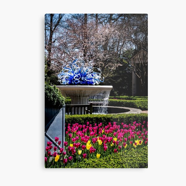 Chihuly and Tulips Metal Print
