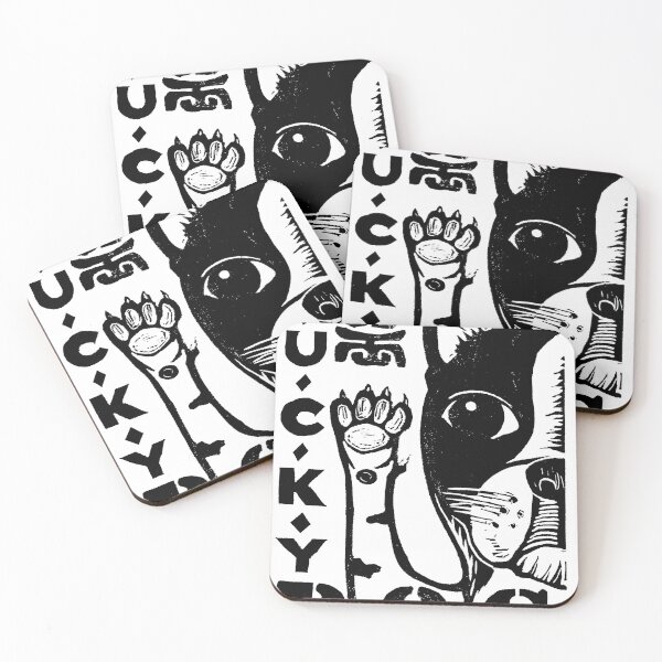 Item preview, Lucky Dog - original linocut design and print designed and sold by PixelPalmer.