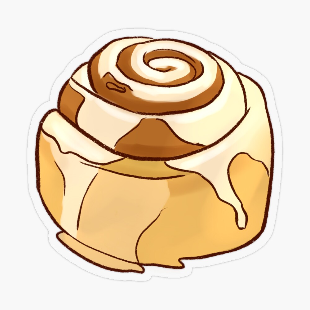 Cinnamon Roll Sticker for Sale by HomebrewLipLab