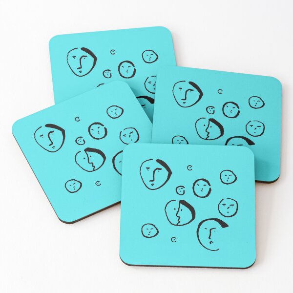 Item preview, Wondering Heads on Blue designed and sold by Istvan Ocztos.
