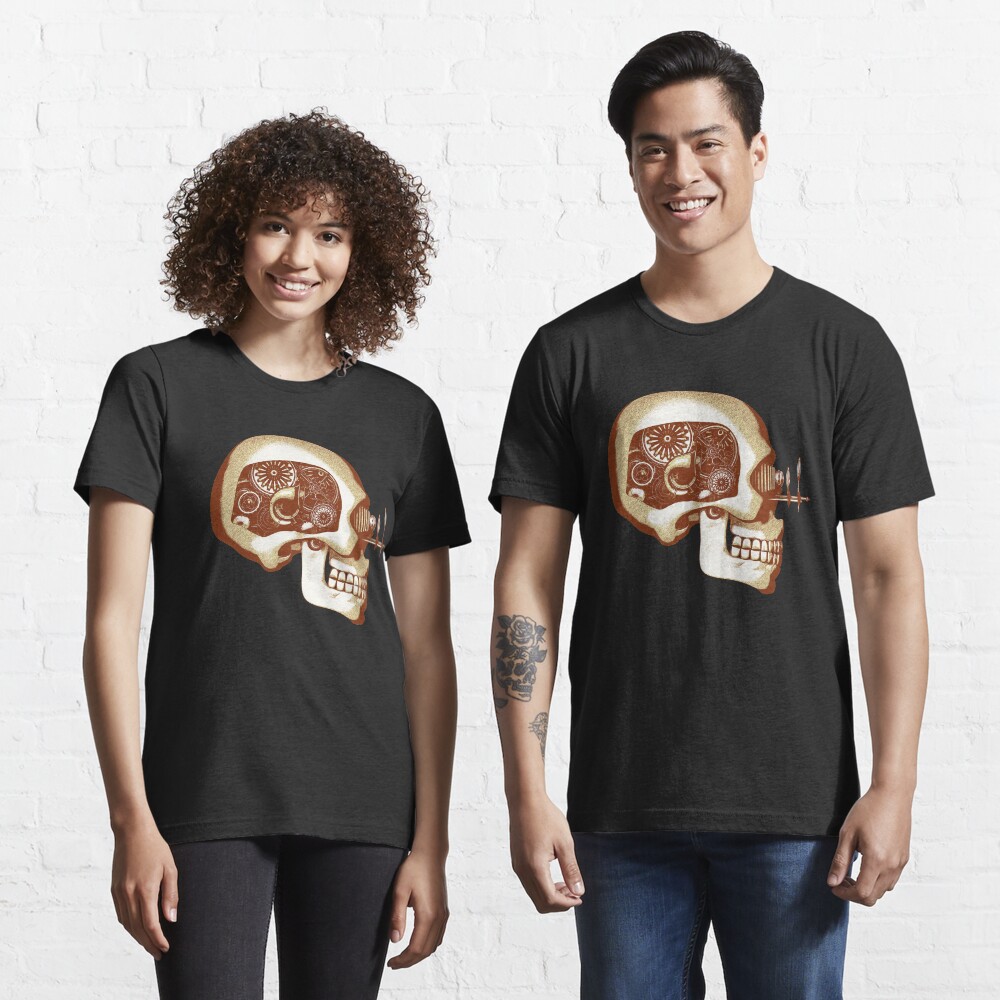 Vintage Steampunk Automaton Skull #1C Essential T-Shirt