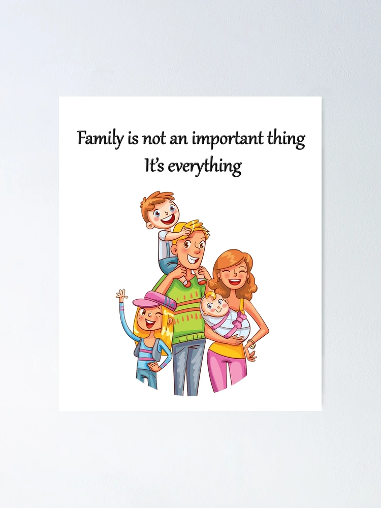 Family is not an important thing online it's Everything framed sign, Home and living room decor custom made gift for her