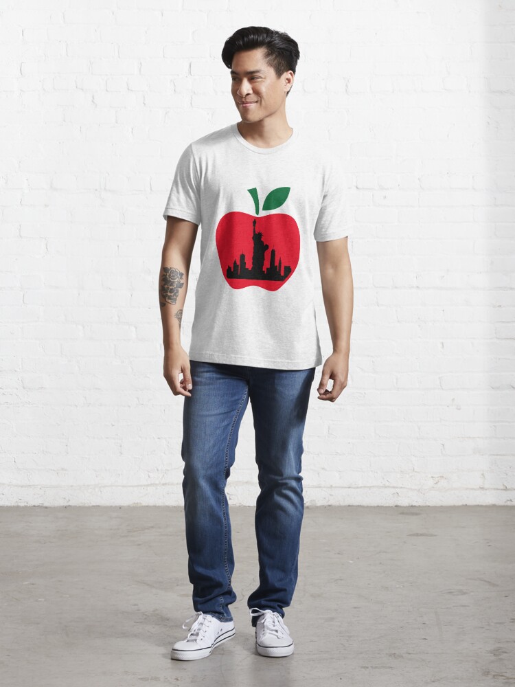 Big Apple New York, black Essential T-Shirt for Sale by denip