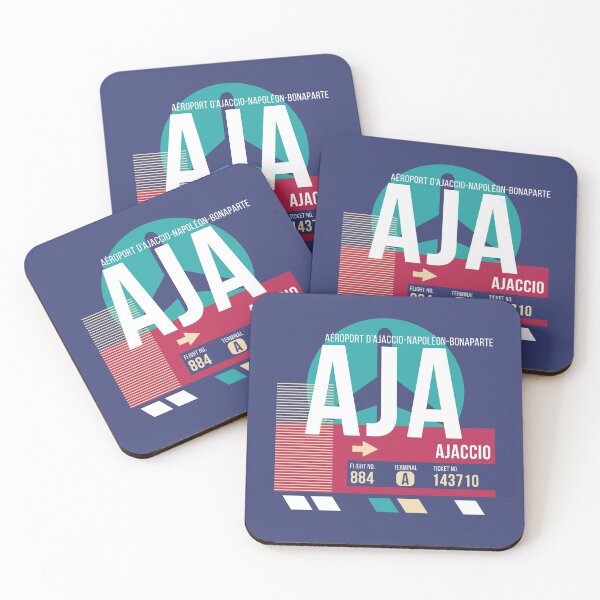 Artikelvorschau, Ajaccio (AJA) Flughafencode Gepäckanhänger entworfen und verkauft von SLAG-Creative.