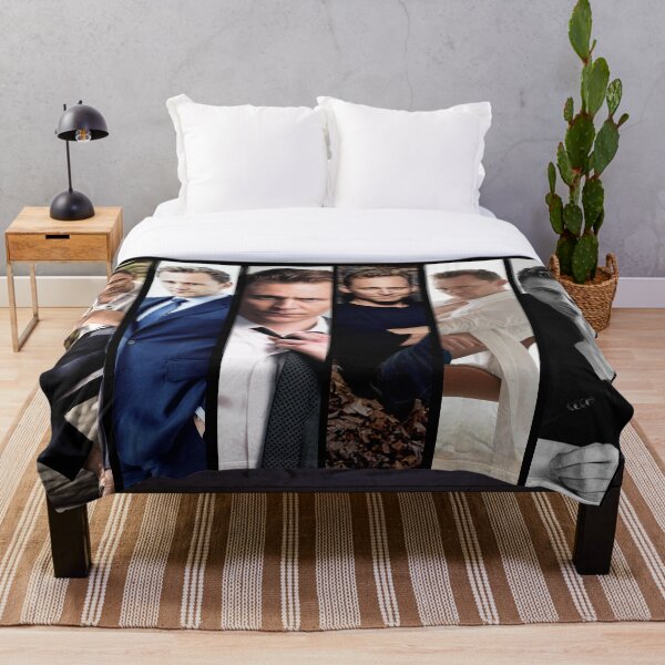 Tom Hiddleston collage - Aquarius zodiac Throw Blanket