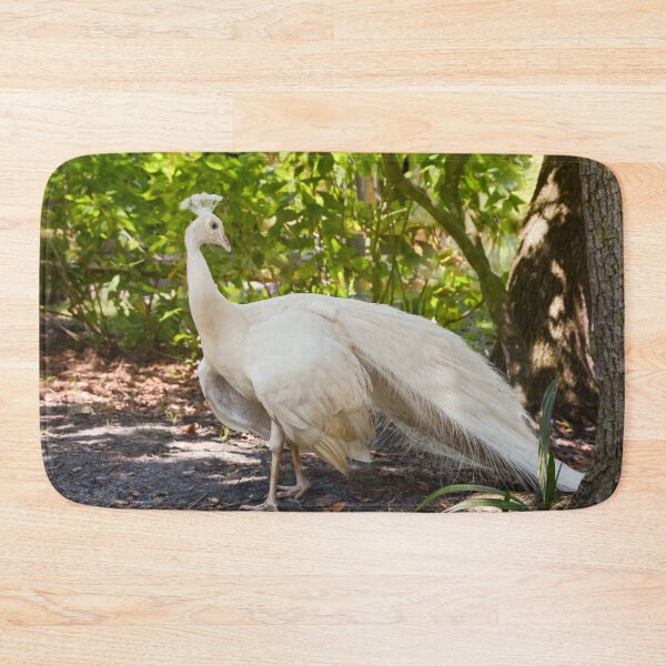 Item preview, White peacock posing designed and sold by Zina Stromberg.
