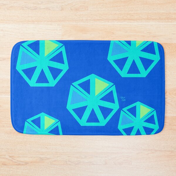Item preview, Tropical Ocean Geometry on Bright Blue designed and sold by SpiritGifts.