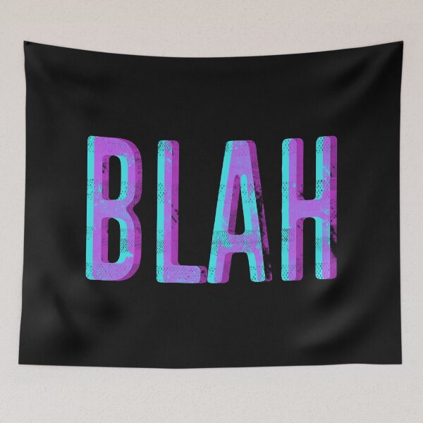 Item preview, Cool Neon Blah Distressed Blue Purple  designed and sold by thirdeyeblue.