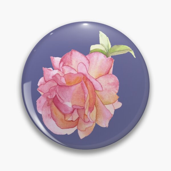 Artikelvorschau, Rosa Pfirsichrose, Aquarell entworfen und verkauft von SharonRoseR.