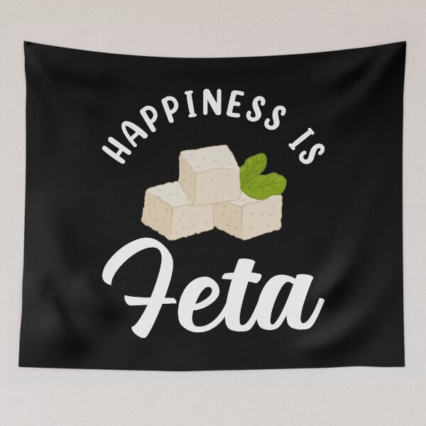 Item preview, Greek Food Cheese Happiness Is Feta print designed and sold by jakehughes2015.