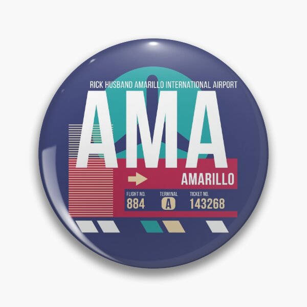 Item preview, Amarillo (AMA) Airport Code Baggage Tag designed and sold by SLAG-Creative.