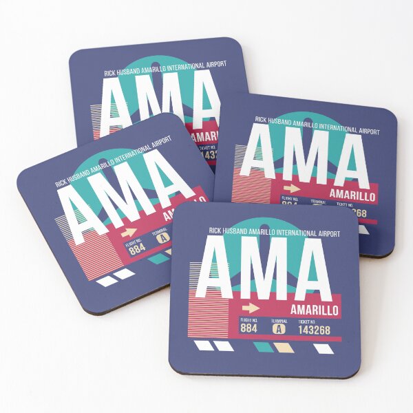 Item preview, Amarillo (AMA) Airport Code Baggage Tag designed and sold by SLAG-Creative.