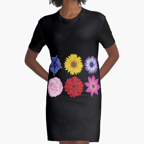 Perfect Flowers Graphic T-Shirt Dress