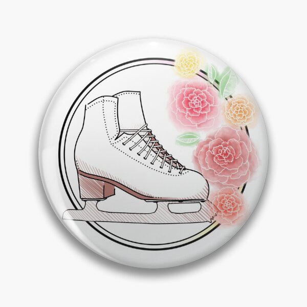 Item preview, Figure Skate and Carnations designed and sold by HazookSkates.
