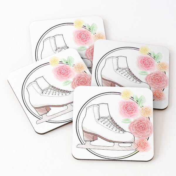 Item preview, Figure Skate and Carnations designed and sold by HazookSkates.