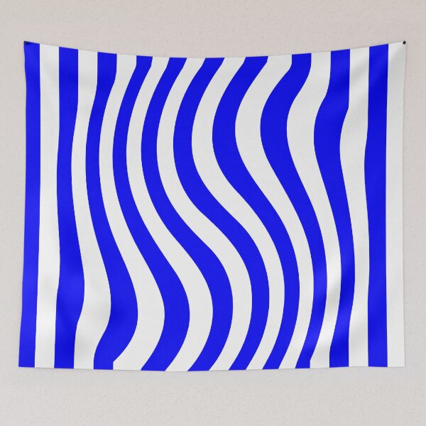 Item preview, Blue white stripes optical illusion designed and sold by hendeJens.