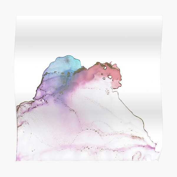 Cotton Candy Sky alcohol ink No. 3 Poster