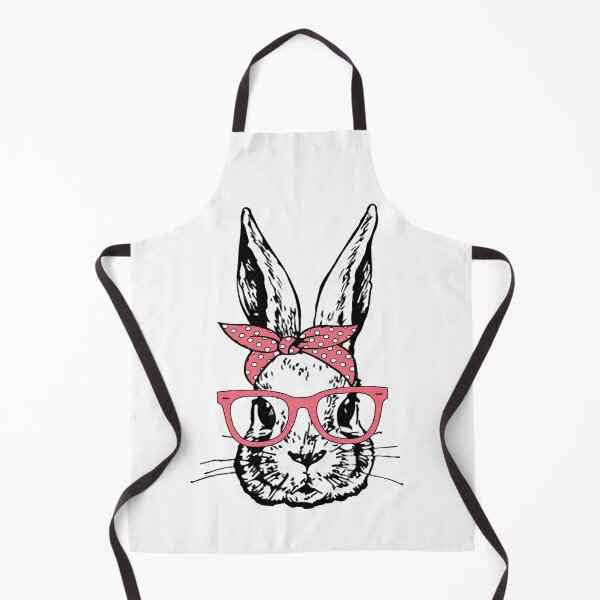 Item preview, Cute Bunny Rabbit with Pink Glasses and Bandana Head Bow designed and sold by Rabbitti.
