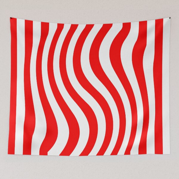 Item preview, red white stripes optical illusion designed and sold by hendeJens.