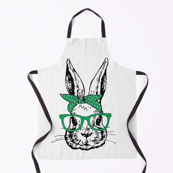 Item preview, Cute Bunny Rabbit with Green Glasses and Bandana Head Bow designed and sold by Rabbitti.