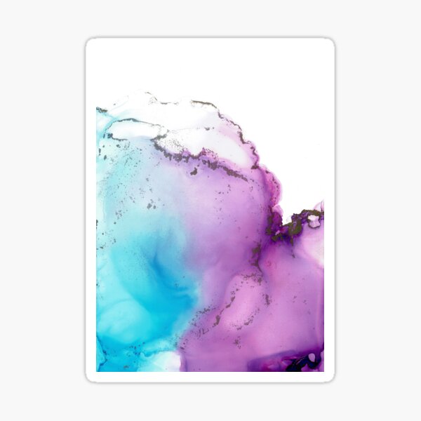 Cotton Candy Sky alcohol ink No. 4 Sticker