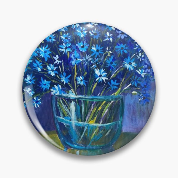 Item preview, Blue Flowers in a Vase designed and sold by AlinaVuxanovici.