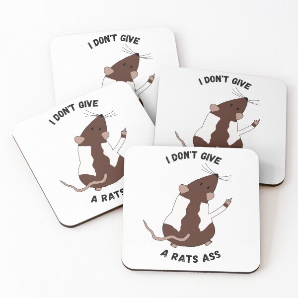 Item preview, I don't give a rats ass designed and sold by tinypawsart.
