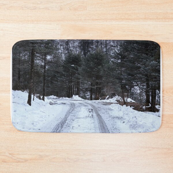 Item preview, Beautiful snowy road with tire track leading to a beautiful snowy mountain in Sikkim, India  designed and sold by FCEalin.