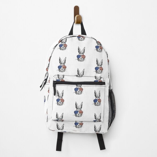 Item preview, Cute Bunny Rabbit with Stars and Stripes Aviator Glasses designed and sold by Rabbitti.