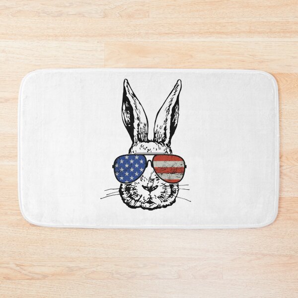 Item preview, Cute Bunny Rabbit with Stars and Stripes Aviator Glasses  designed and sold by Rabbitti.