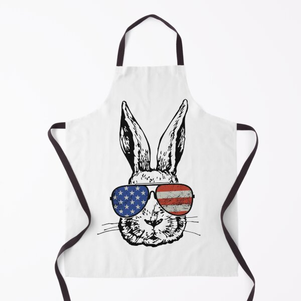 Item preview, Cute Bunny Rabbit with Stars and Stripes Aviator Glasses designed and sold by Rabbitti.