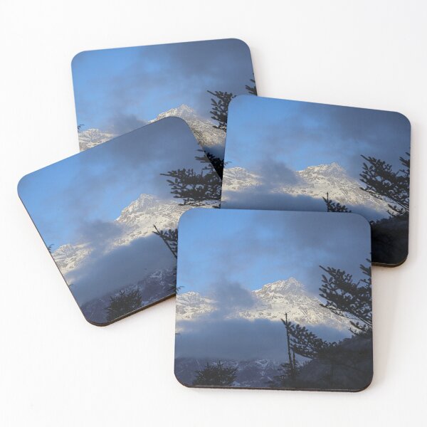 Item preview, Very cool blue environment with the sun shining over the top of the snowy mountain in the very early morning in Sikkim,India  designed and sold by FCEalin.