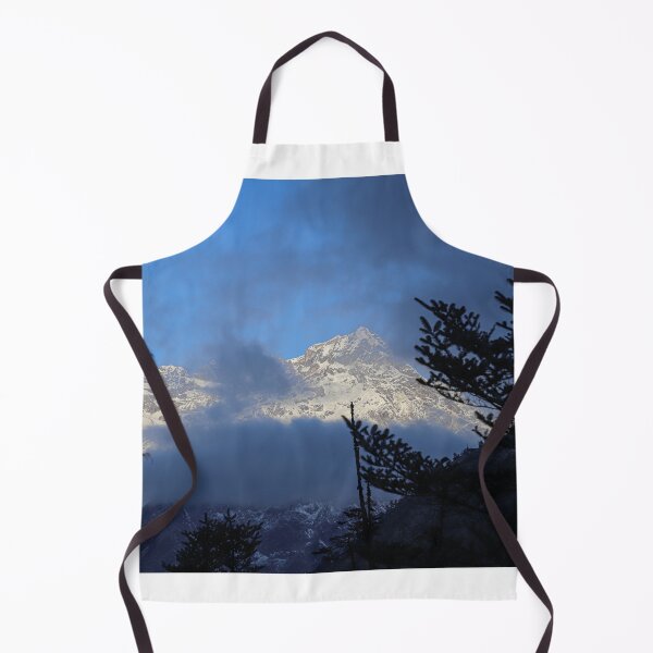 Item preview, Very cool blue environment with the sun shining over the top of the snowy mountain in the very early morning in Sikkim,India  designed and sold by FCEalin.