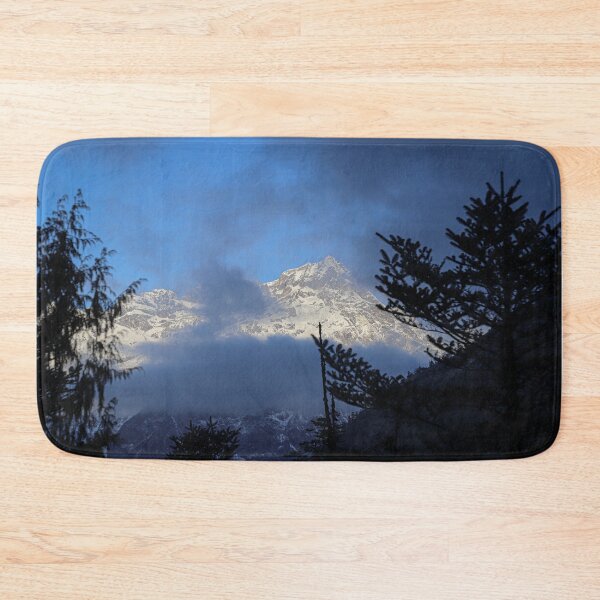 Item preview, Very cool blue environment with the sun shining over the top of the snowy mountain in the very early morning in Sikkim,India  designed and sold by FCEalin.