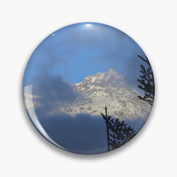 Item preview, Very cool blue environment with the sun shining over the top of the snowy mountain in the very early morning in Sikkim,India  designed and sold by FCEalin.