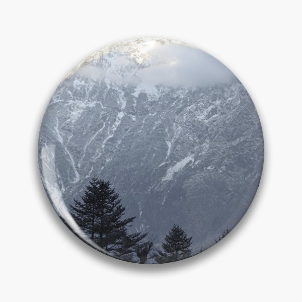 Item preview, A small hut in the snowy valley beside the mountain in the early morning and the the sun rays making the top of the mountain shine bright in Sikkim, India  designed and sold by FCEalin.