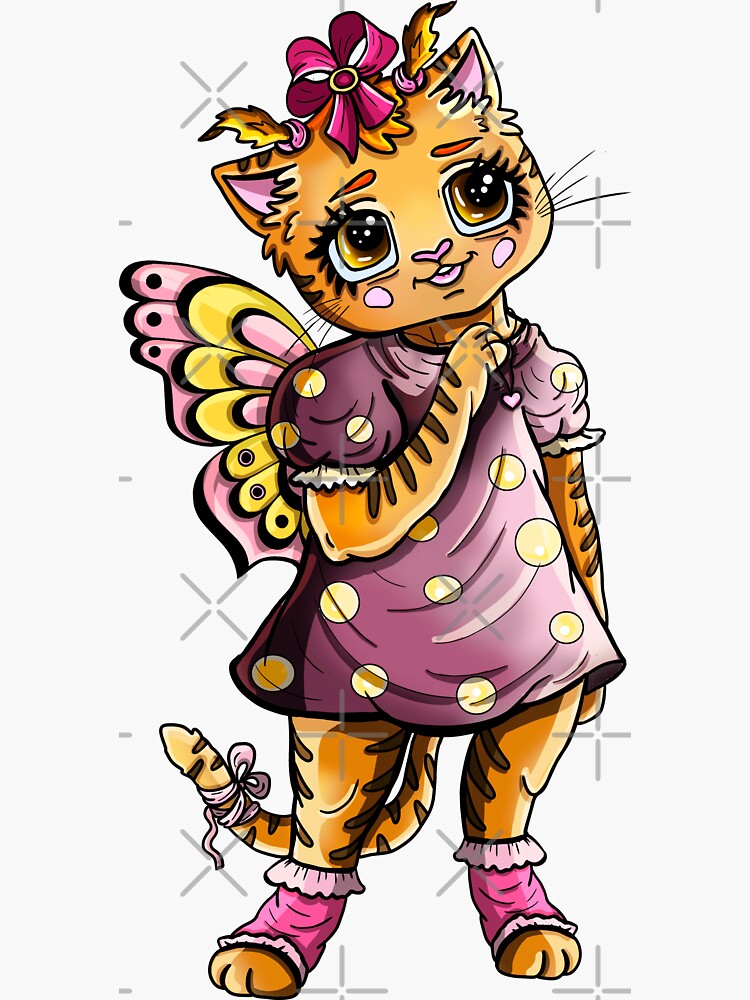 Cute female tiger with clothes character Vector Image