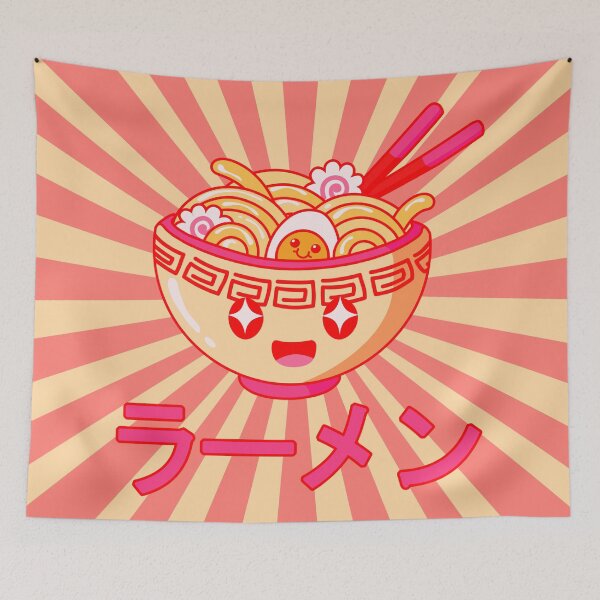 Item preview, Kawaii Bowl of Cute Ramen Pink designed and sold by Nossikko.