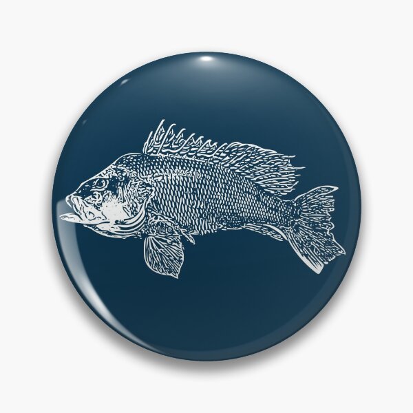Item preview, Black Sea Bass White Design designed and sold by designsasstultd.