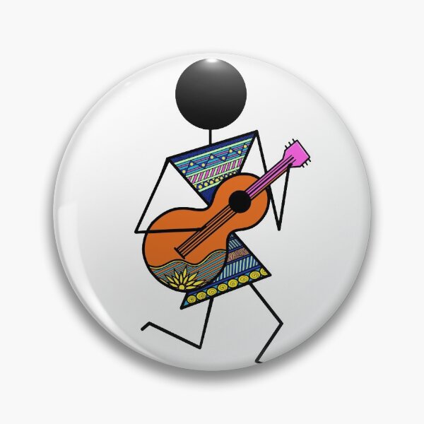 Item preview, Warli Man with Guitar designed and sold by Insiya Pardiwala.