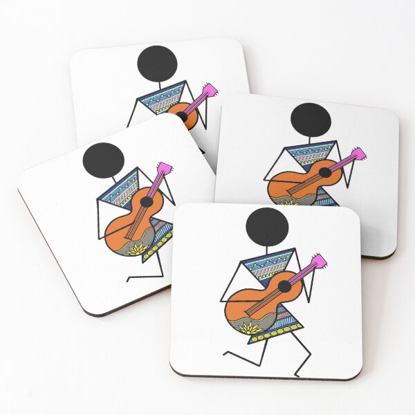 Item preview, Warli Man with Guitar designed and sold by Insiya Pardiwala.