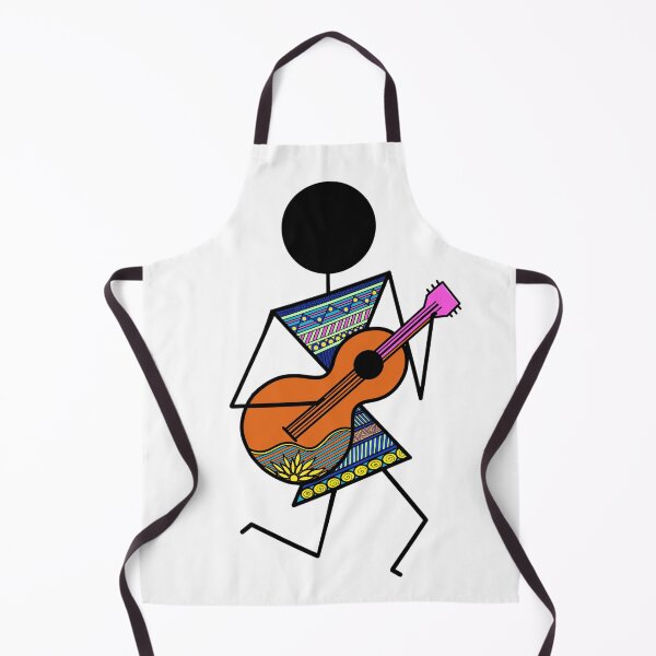 Item preview, Warli Man with Guitar designed and sold by Insiya Pardiwala.