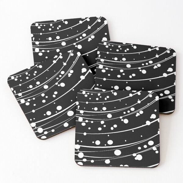 Item preview, White dots and lines on black background designed and sold by fowons.