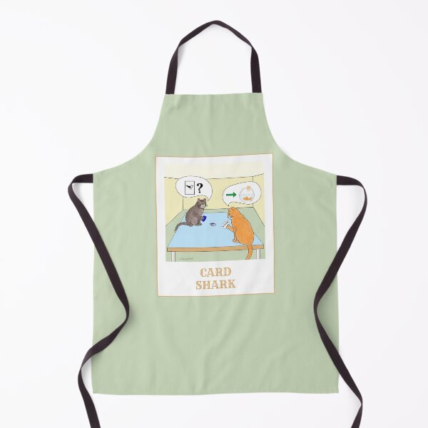 Item preview, Something Fishy is Going on in this Amusing Card Shark Cartoon Cat Drawing designed and sold by Crystal Raymond.