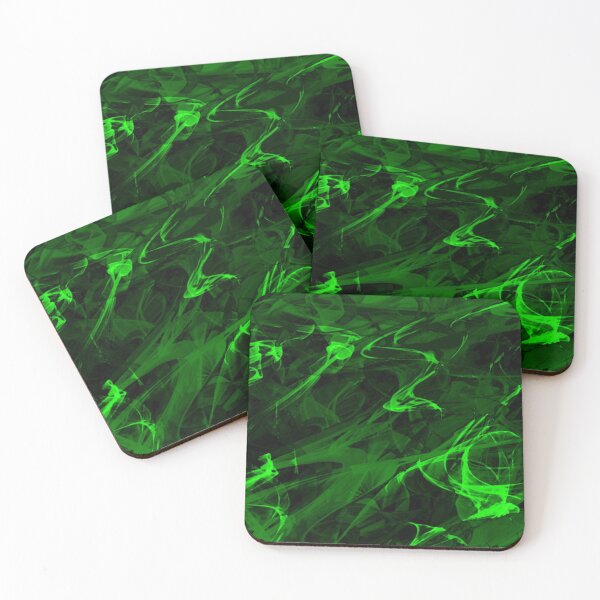 Item preview,  Electrifying green visual abstract art designed and sold by ByPeachyDesigns.